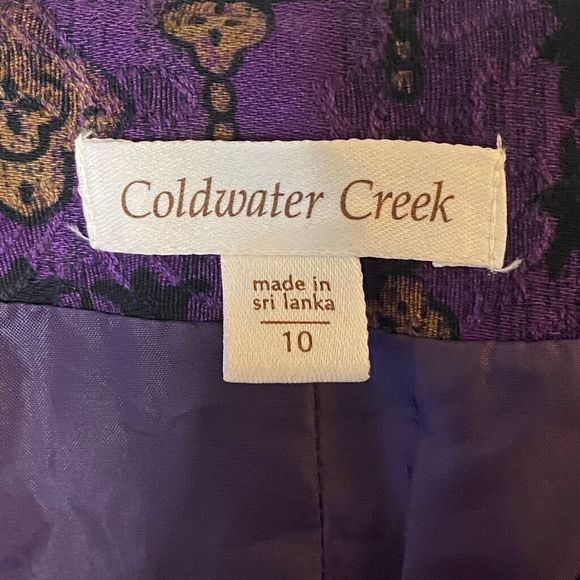 Coldwater‎ Creek Jacket Women's Size 10 Purple art boho - Picture 5 of 8